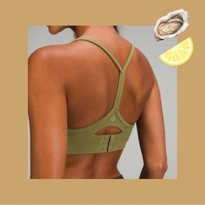 NEW Lululemon Bronze Green Sports Bra, Size 6